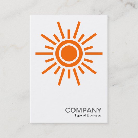 Sun Symbol 02 - Orange Visitenkarte (Vorderseite)