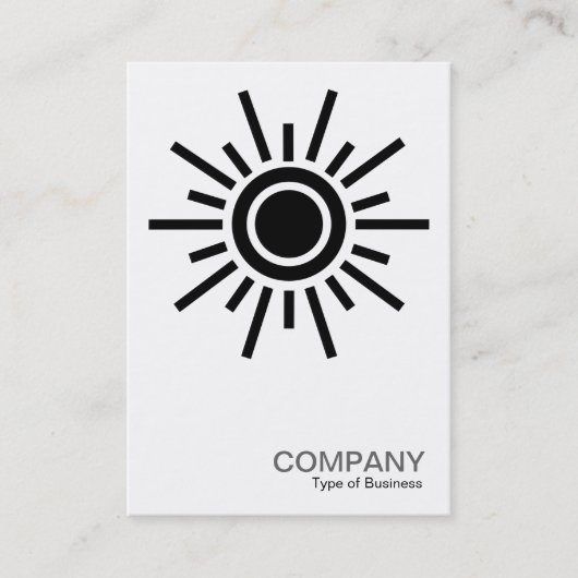 Sun Symbol 02 - Schwarz Visitenkarte (Vorderseite)