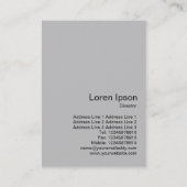 Sun Symbol - Amber auf Schwarz Visitenkarte (Rückseite)