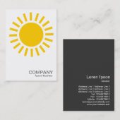 Sun Symbol - Amber Visitenkarte (Vorne/Hinten)