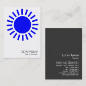 Sun Symbol - Blau Visitenkarte (Vorne/Hinten)