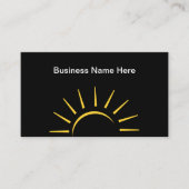 Sun Symbol Editable Business Cards Visitenkarte (Vorderseite)