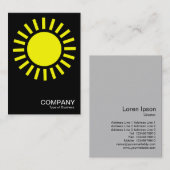 Sun-Symbol - Gelb auf schwarz Visitenkarte (Vorne/Hinten)
