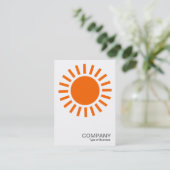 Sun-Symbol - Orange Visitenkarte (Stehend Vorderseite)