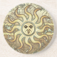 Sun-Symbol-Sandstein-Untersetzer