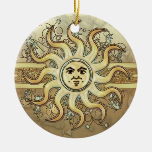 Sun-Symbol-Verzierung Keramik Ornament (Vorne)