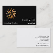 Sun-Symbol Visitenkarte (Vorne/Hinten)