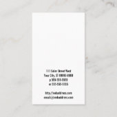 Sun-Symbol Visitenkarte (Rückseite)