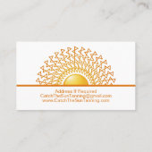 Sun Tanning Mobile Spray Tan Visitenkarte (Rückseite)