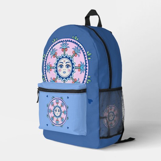 Sun Tarot Art Boho Bedruckter Rucksack (Rückseitige Ecke Rechts)