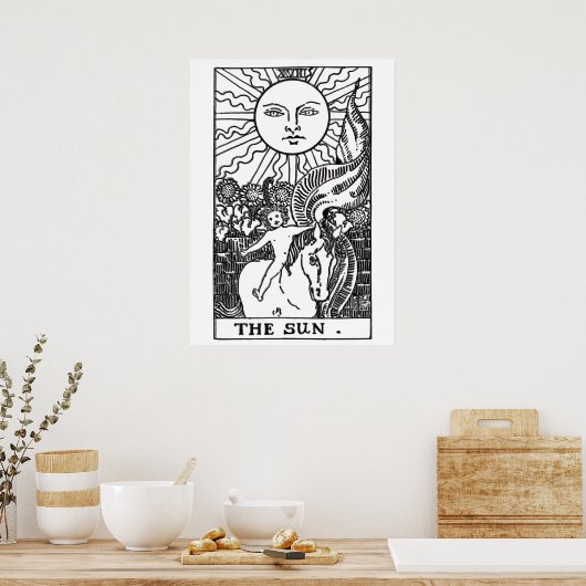 Sun Tarot Card Poster (Küche)