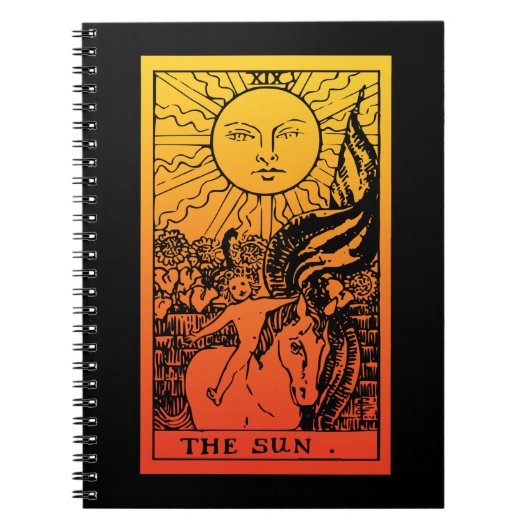 Sun Tarot Gradient Notebook Notizblock (Vorderseite)