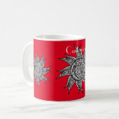 Sun Tattoo Thunder_Cove im Henna-Stil Kaffeetasse (Vorderseite Links)