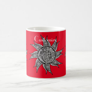 Sun Tattoo Thunder_Cove im Henna-Stil Kaffeetasse