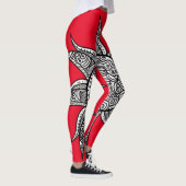 Sun Tattoo Thunder_Cove im Henna-Stil Leggings (Rechts)