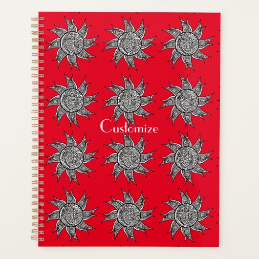 Sun Tattoo Thunder_Cove im Henna-Stil Planer (Vorderseite)