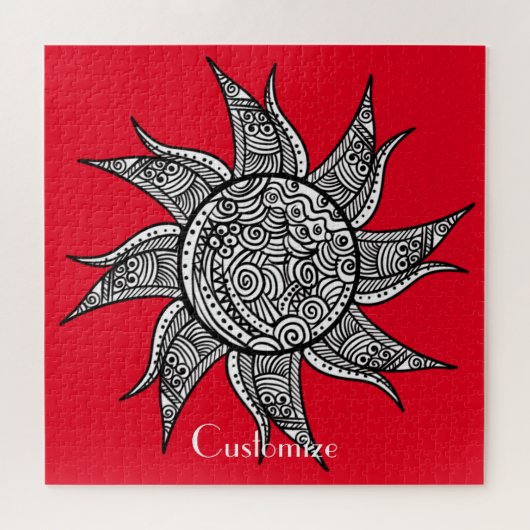 Sun Tattoo Thunder_Cove im Henna-Stil Puzzle (Horizontal)