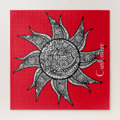 Sun Tattoo Thunder_Cove im Henna-Stil Puzzle (Vertikal)