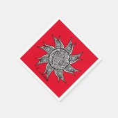 Sun Tattoo Thunder_Cove im Henna-Stil Serviette (Ecke)