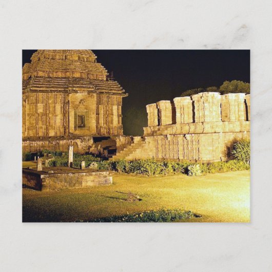Sun Temple, Konark, Indien Postkarte (Vorderseite)