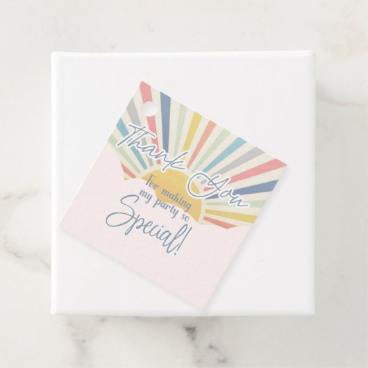 Sun Theme, Rainbow Party, Sunshine favore Favor Ba Geschenkanhänger (Beispiel)