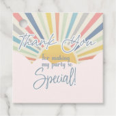 Sun Theme, Rainbow Party, Sunshine favore Favor Ba Geschenkanhänger (Vorderseite)