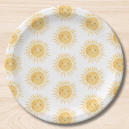 Sun-themed Baby Shower Pappteller