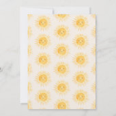 Sun-Themed Twins Baby-Dusche Einladung (Rückseite)