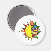 Sun Tiki Magnet (Vorderseite/Rückseite)