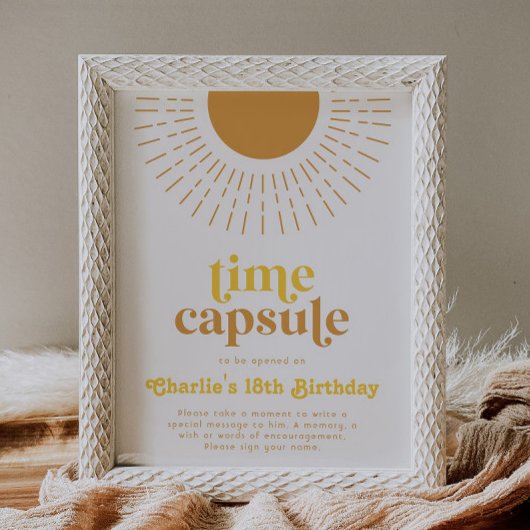 Sun Time Capsule Sign | Sun Birthday
