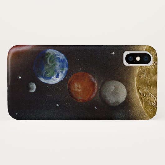 Sun to Mars Art iPhone Cover (Rückseite (Horizontal))