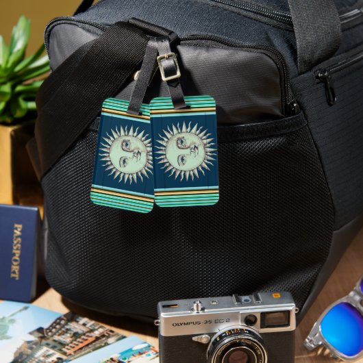 Sun Travel Tag Gepäckanhänger (Vorderseite & Rückseite)