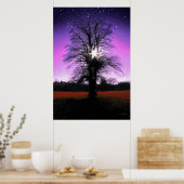 Sun Tree Stars drucken Poster (Küche)