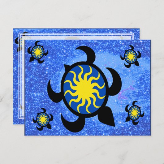 Sun Turtles Notes-Karte Postkarte (Vorne/Hinten)