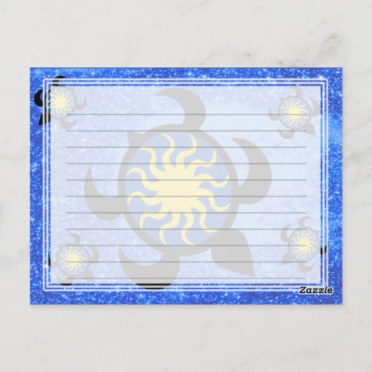 Sun Turtles Notes-Karte Postkarte (Rückseite)