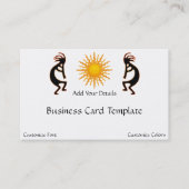 Sun Two Kokopelli Logo Business Card Visitenkarte (Vorderseite)