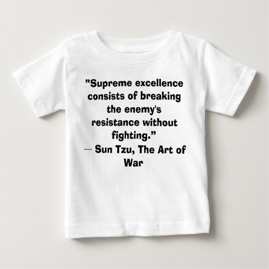 Sun Tzu Art of War Baby Gewinner T - Shirt (Vorderseite)