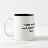 Sun Tzu Art of War Zitat Zweifarbige Tasse (Links)