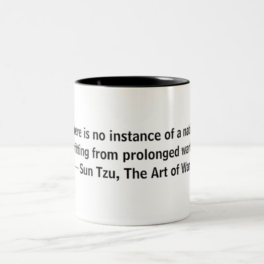 Sun Tzu Art of War Zitat Zweifarbige Tasse (Mittel)