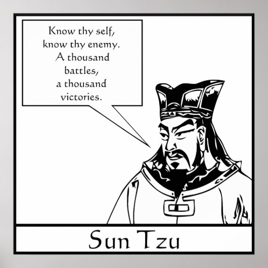 Sun Tzu — Chinesischer Militärstratege Poster (Vorne)