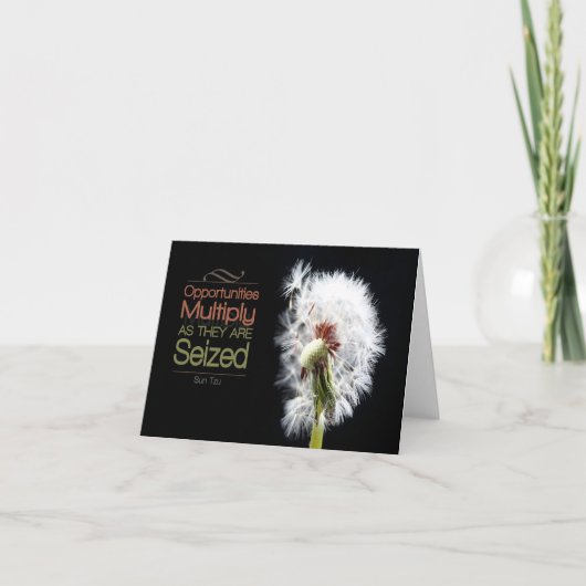 Sun Tzu Inspiration Zitat "Chancen" Dankeskarte (Vorderseite)