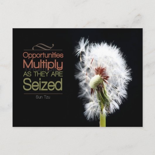 Sun Tzu Inspiration Zitat "Chancen" Postkarte (Vorderseite)