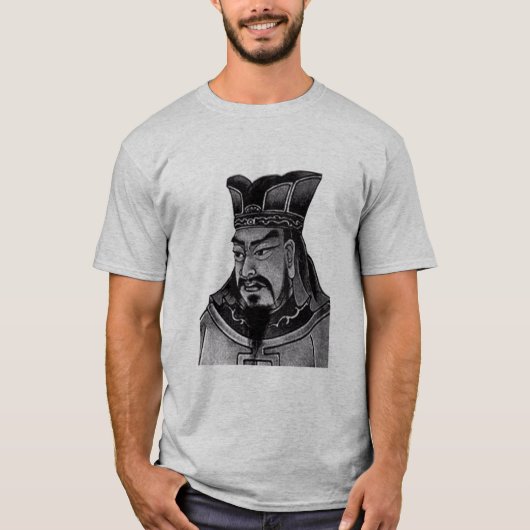 Sun Tzu und Zitat - Grau T-Shirt (Vorderseite)