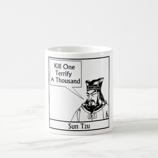 Sun Tzu und Zitat Kaffeetasse (Mittel)