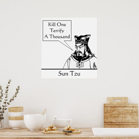 Sun Tzu und Zitat Poster (Küche)