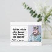 Sun Tzu: Vorurteil Postkarte (Stehend Vorderseite)