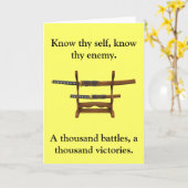 Sun Tzu-Zitat Karte (Gelbe Blume)