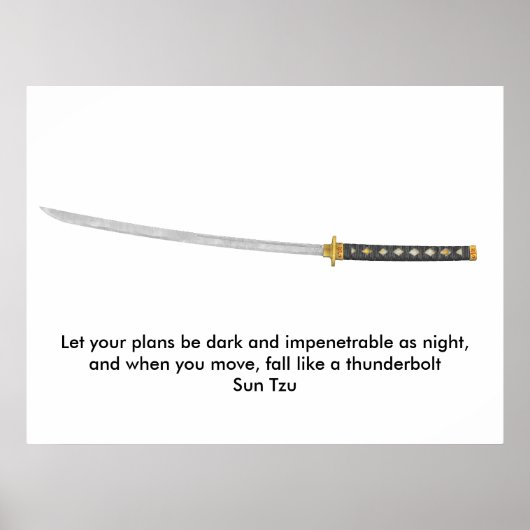 Sun Tzu Zitat Poster (Vorne)