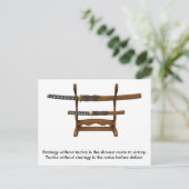 Sun Tzu Zitat Postkarte (Stehend Vorderseite)