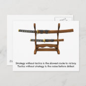 Sun Tzu Zitat Postkarte (Vorne/Hinten)
